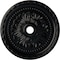 Ekena Millwork Palmetto Ceiling Medallion (Fits Canopies up to 7 5/8"), 31 1/2"OD x 3 5/8"ID x 1 3/4"P, Jet Black CM31PMBLF - alternate 1
